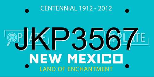 JKP3567 New Mexico License Plate