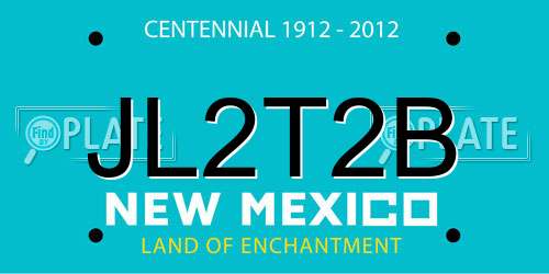 JL2T2B New Mexico License Plate