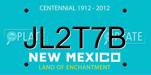 JL2T7B New Mexico License Plate