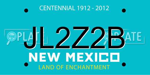 JL2Z2B New Mexico License Plate