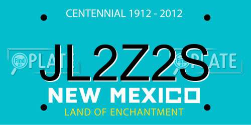 JL2Z2S New Mexico License Plate