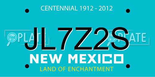 JL7Z2S New Mexico License Plate