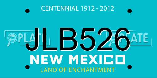 JLB526 New Mexico License Plate