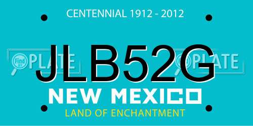 JLB52G New Mexico License Plate