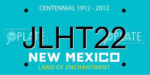 JLHT22 New Mexico License Plate