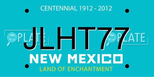 JLHT77 New Mexico License Plate