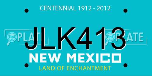 JLK413 New Mexico License Plate