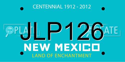 JLP126 New Mexico License Plate