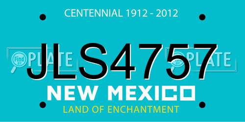 JLS4757 New Mexico License Plate
