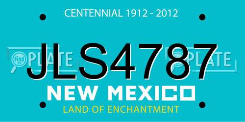 JLS4787 New Mexico License Plate