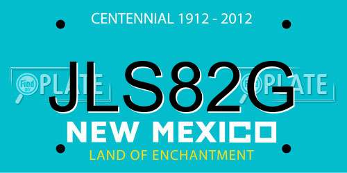 JLS82G New Mexico License Plate