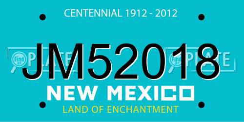 JM52018 New Mexico License Plate