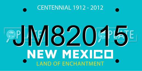 JM82015 New Mexico License Plate