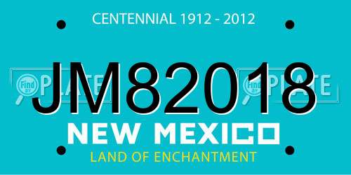 JM82018 New Mexico License Plate