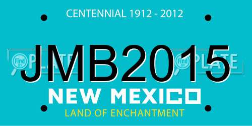 JMB2015 New Mexico License Plate