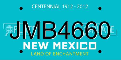 JMB4660 New Mexico License Plate