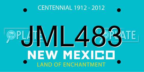 JML483 New Mexico License Plate