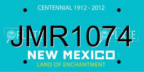 JMR1074 New Mexico License Plate