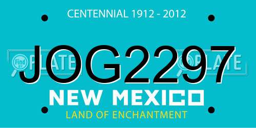 JOG2297 New Mexico License Plate