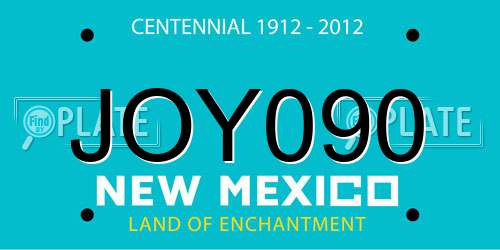 JOY090 New Mexico License Plate