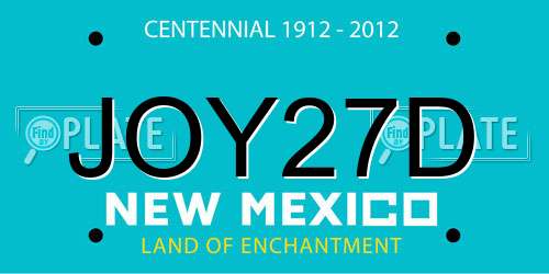 JOY27D New Mexico License Plate