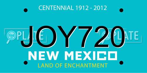 JOY720 New Mexico License Plate