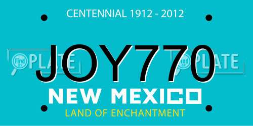 JOY770 New Mexico License Plate