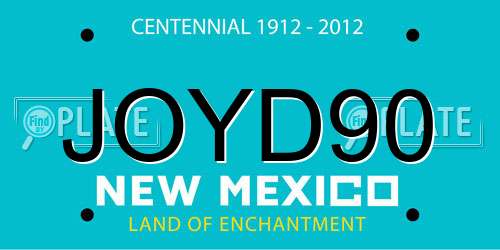 JOYD90 New Mexico License Plate
