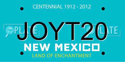 JOYT20 New Mexico License Plate