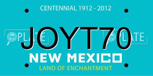 JOYT70 New Mexico License Plate