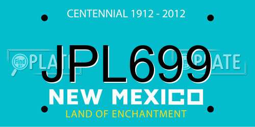 JPL699 New Mexico License Plate