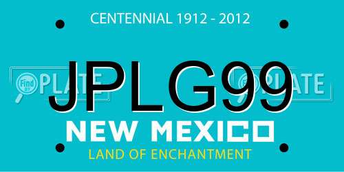 JPLG99 New Mexico License Plate