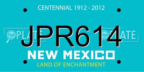 JPR614 New Mexico License Plate