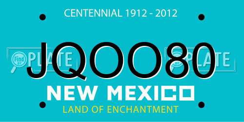 JQOO80 New Mexico License Plate