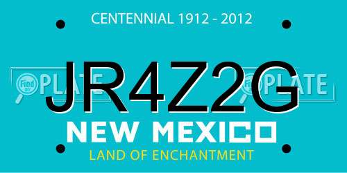 JR4Z2G New Mexico License Plate