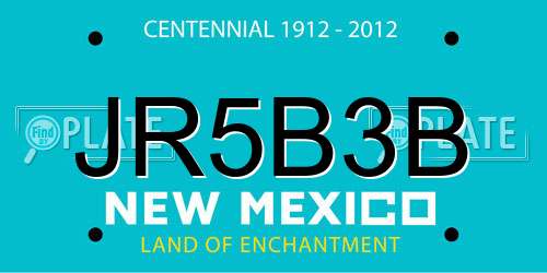 JR5B3B New Mexico License Plate