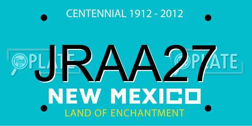 JRAA27 New Mexico License Plate
