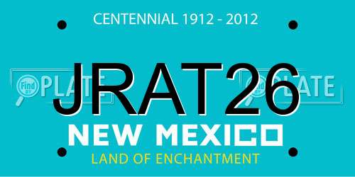 JRAT26 New Mexico License Plate