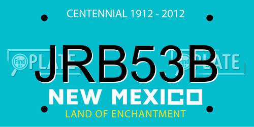 JRB53B New Mexico License Plate
