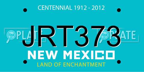 JRT373 New Mexico License Plate