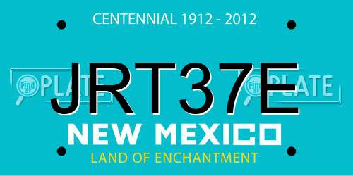 JRT37E New Mexico License Plate