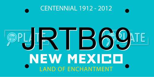 JRTB69 New Mexico License Plate