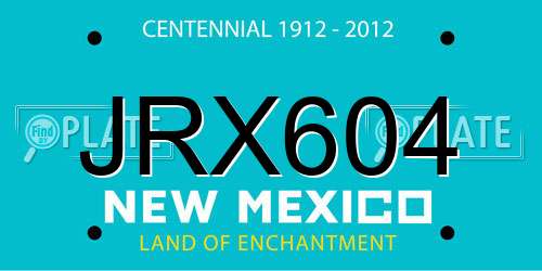 JRX604 New Mexico License Plate