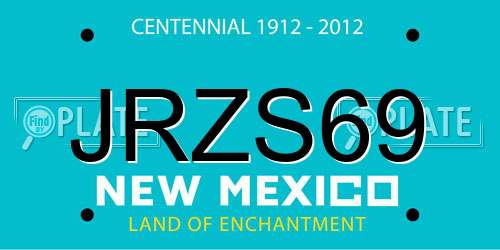 JRZS69 New Mexico License Plate
