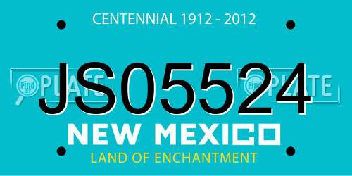 JS05524 New Mexico License Plate