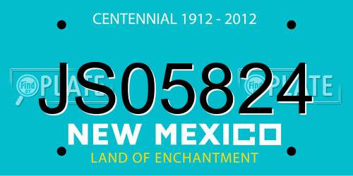 JS05824 New Mexico License Plate
