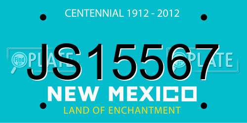 JS15567 New Mexico License Plate