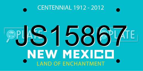 JS15867 New Mexico License Plate
