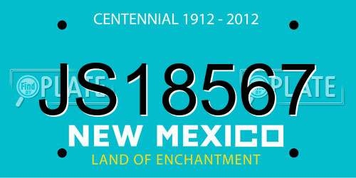 JS18567 New Mexico License Plate