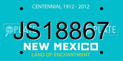 JS18867 New Mexico License Plate